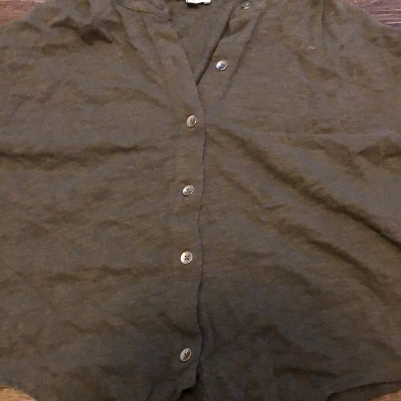 Splendid Cropped Tie Shirt - Picture 5 of 9